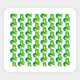 Green Lemon Lime Pattern Sticker